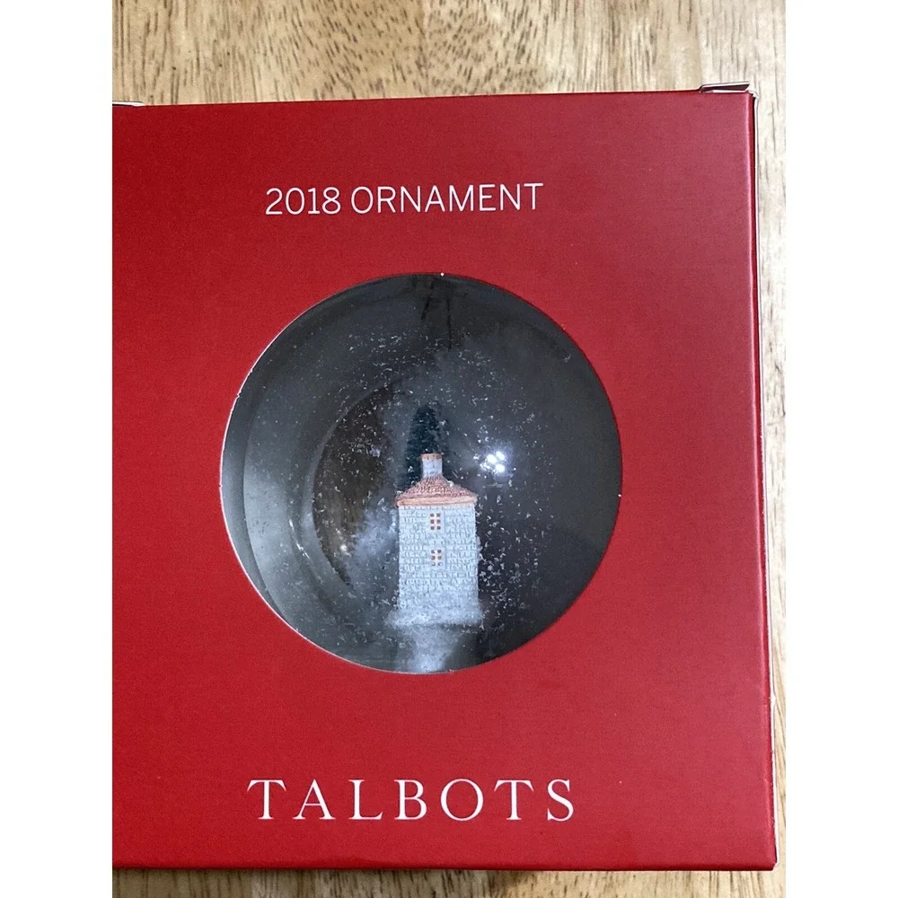 Talbots Christmas Ornament 2018 Winter Wonderland Snow Globe‎